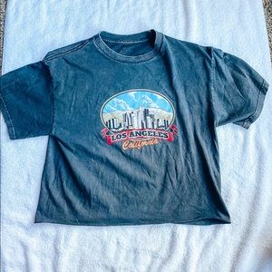 brandy melville cropped LA tee